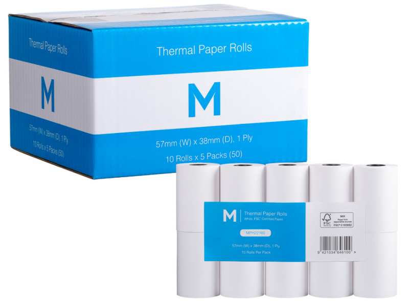 Thermal Paper Roll - 57 x 38 10 Pack