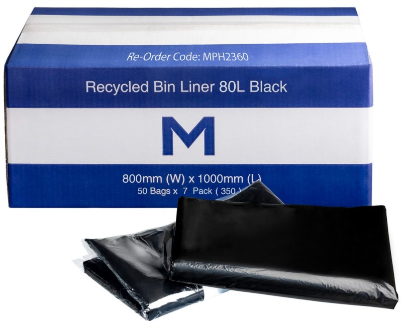 Bin Liner 80L - Black Pack