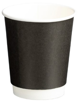 DW Paper Cups Black 8oz Pack