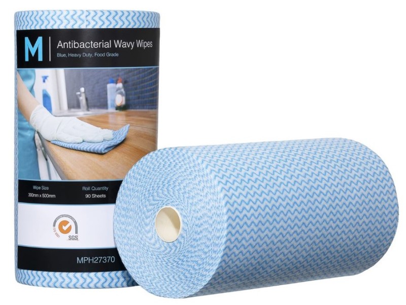 Wavy Wipes Roll 80gsm HD- Blue